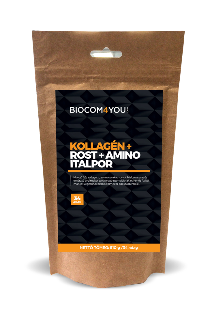 Kollagén+Rost+Amino Italpor Mangó ízű Utántöltő 