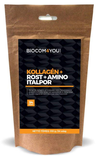 Kollagén+Rost+Amino Italpor Mangó ízű Utántöltő 