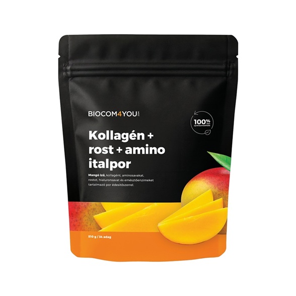 Kollagén+Rost+Amino Italpor Mangó ízű Utántöltő 